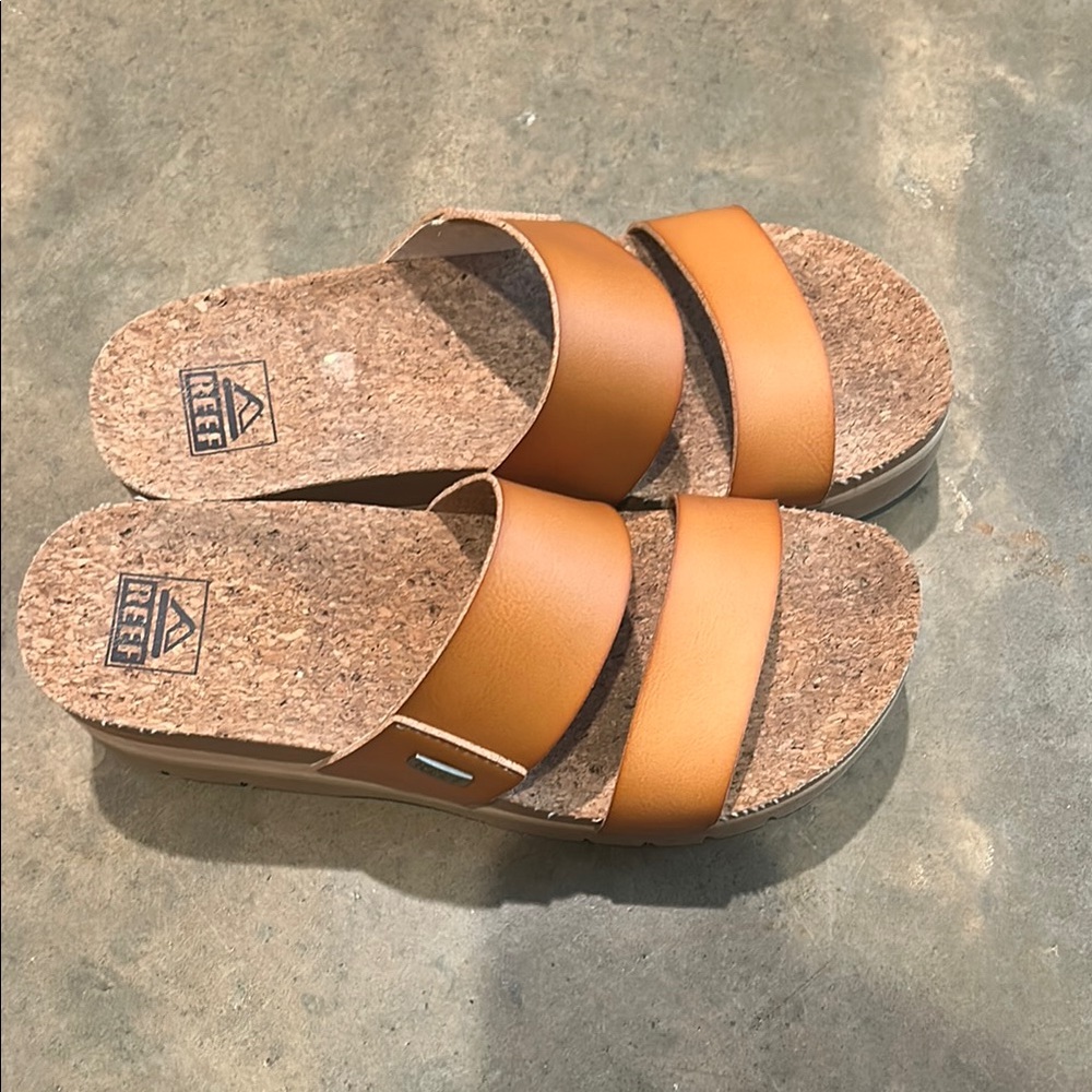 Reef Tan Platform Sandals
